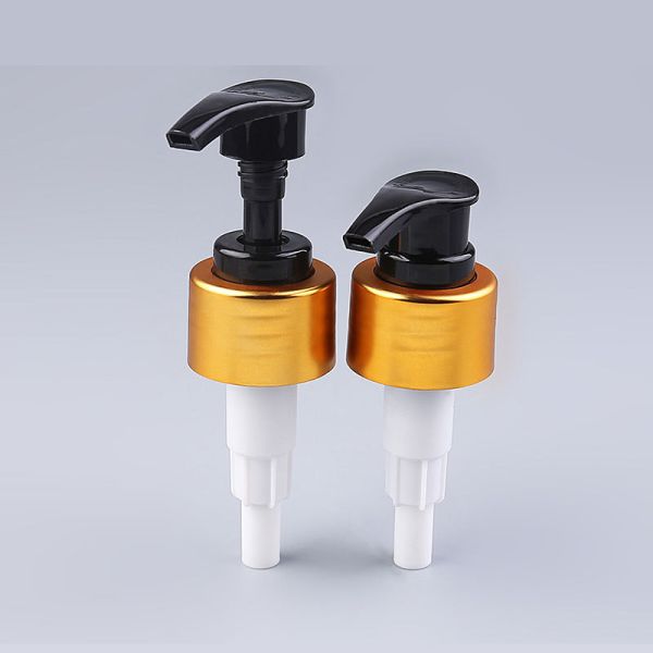 Liquid Soap Dispenser Pump 24mm 28mm 33mm 38mm Hand Sanitizer Dispenser Gold Aluminum Plastic Lotion Pump for bottles