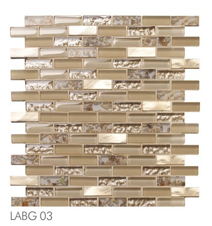 Buy backsplash tile crystal glass mosaic LABG03 at wholesale prices