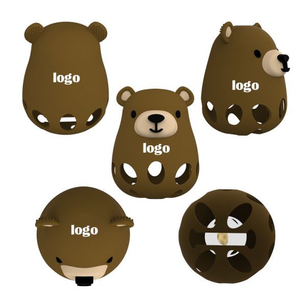 Animal Fox And Bear Medical Grade Relief for Babies 0-6 Months Soothes Teething Pain Silicone Teether for Babies with Easy-Grab