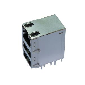 HR983363C Ethernet RJ45 Dual USB Connector 10/100M LPJU4111AONL