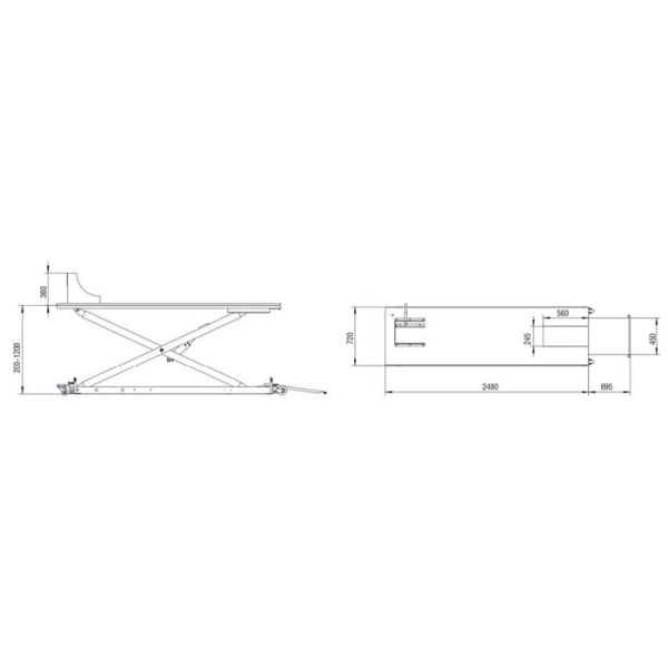 Jack Stand CE 500kg Motorcycle Scissor Lift Jack Stand Working Platform