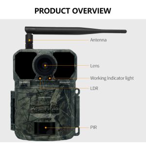 32MP 4G Trail Camera with Fast 0.2s Trigger Time and Photo/Video/Photo Video