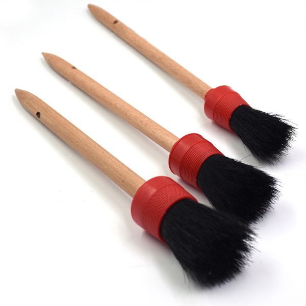 Buy Boar Hair Car Detailing Brushes Synthetic Fiber Material For Wheel Cleaning at wholesale prices