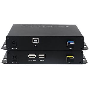 uncompressed VGA KVM Fiber Extender with USB keyboard and mouse