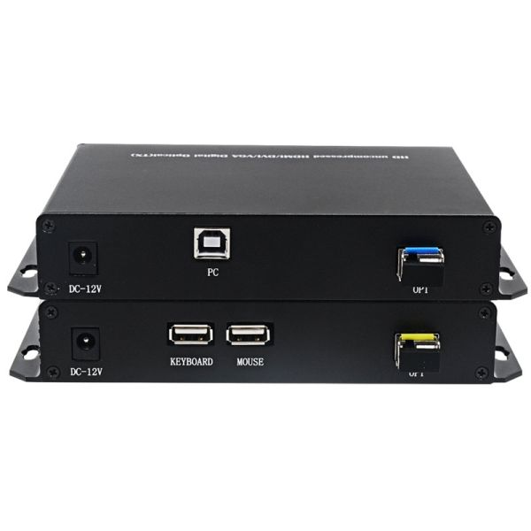 Buy uncompressed VGA KVM Fiber Extender with USB keyboard and mouse at wholesale prices