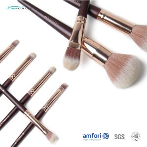 Synthetic Hair 12pcs Wooden Handle Makeup Brushes