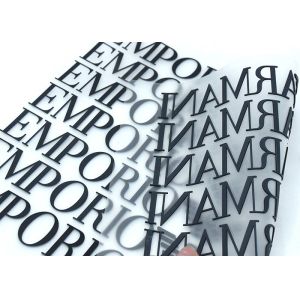 Monochrome Letters PET 3D Silicone Heat Transfer Label Eagle Pattern