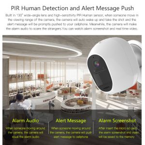 IP66 6400mah 4G Wifi Security Camera 1080P CMOS Sensor Waterproof