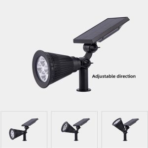 Remote Control IP44 Outdoor Solar Spotlight 180 Degree Adjustable