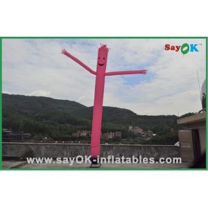 One Legged Air Dancer Pink Mini Inflatable Air Dancer With Blower 750w For