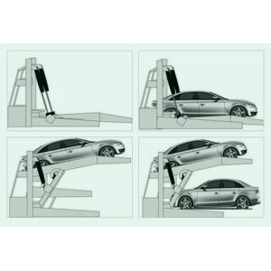 Quality Home Garage Tilting Type Hydraulic Car Parking System 2 Post Low Ceiling Basement for sale