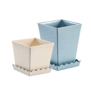 Quadrate 13cm Coloured Polypropylene Reusable Plastic Plant Pots