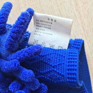 House keeping washing absorb mitt 100% polyester microfiber mitt gloves