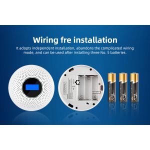 Combination Smoke And Carbon Monoxide Detector With Display Smoke CO Alarm