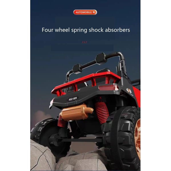 4x4 Electric Buggy Car for Kids Four-wheel Drive Leather Seat and Baking Paint Option