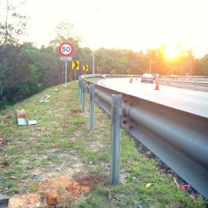 Outdoor Protection W Beam Steel Crash Barrier Highway Guardrail with High