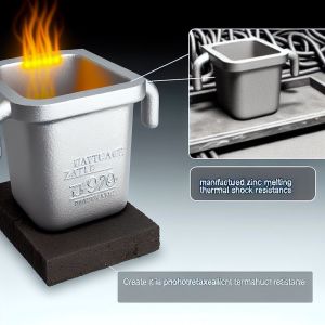 Smooth Surface Zinc Melting Crucible with Customizable Size and Excellent