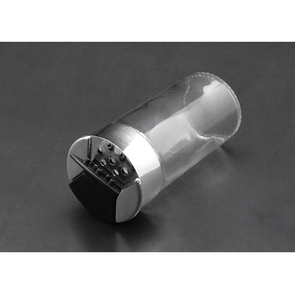 High White Glass Empty Glass Jars Salt And Pepper Shakers Round Shape