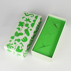 Green Printing Base And Lid Box Soy Candle Gift Box Packaging