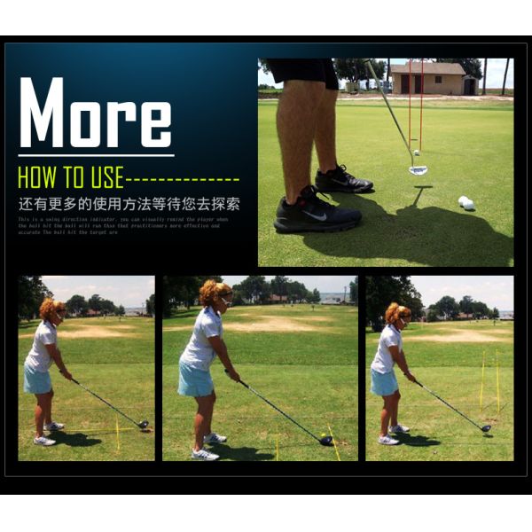 folded golf alignment stick , folding golf alignment sticks , two-double golf training aid