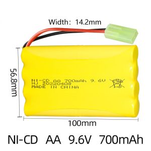 500 Times Lithium RC Batteries 9.6V For LED Light Electric Scooter 700mAh