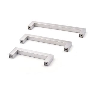 Modern 192mm Simple Brushed Aluminium Chrome Silver Furniture Handle