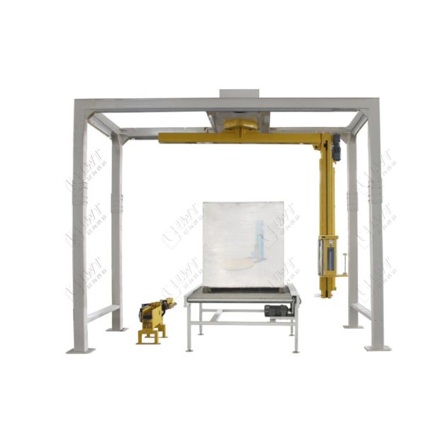 Buy Full Automatic Prestretch Film Packaging Package Wrapper Pallet Wrapping Machinery at wholesale prices