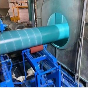 3pe Steel Pipe Machine Shot Blasting Machine Polyethylene Coating System