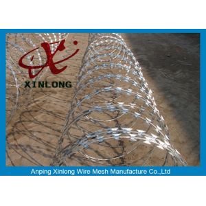 Modern Security Barbed Wire Fence , Stainless Steel Razor Wire