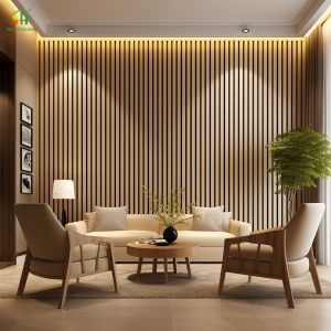 Modern 1220X2440Mm Acoustic Slat Wall Panel with 3D Model Design Capability