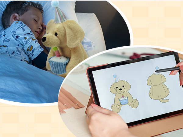 Labrador Dog Stuffed Animal Magnetic Candle Glow-in-the-Dark Plushie Toy Novelty Birthday Gift for Girlfriend Friend