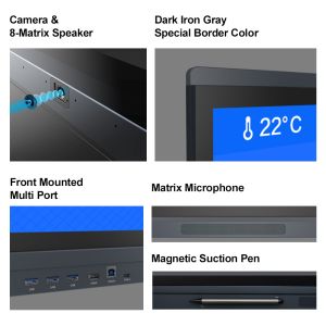 98 inch A type AI LCD Display Interactive Smart Board Anti Glare 4K 20 Point