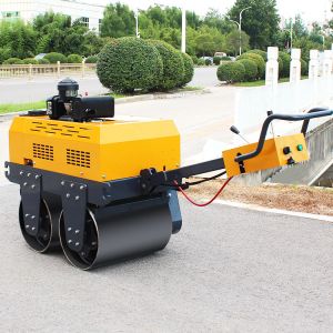 Quality 0.5ton Walk Behind Vibratory Road Roller Mini Double Drum Compactor for Sales for sale