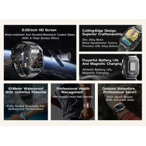 Men Call Outdoor Health C28 SmartWatch Heart Rate Monitor Waterproof Sports