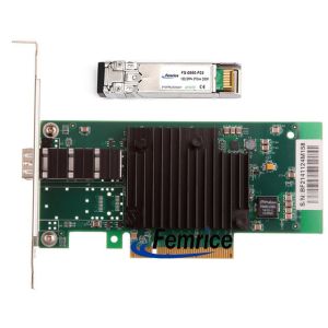 Quality Femrice 10G Gigabit Ethernet Server Interface LAN Card Single SFP+ Fiber Port INTEL 82599 Chipset With SM Transceiver for sale