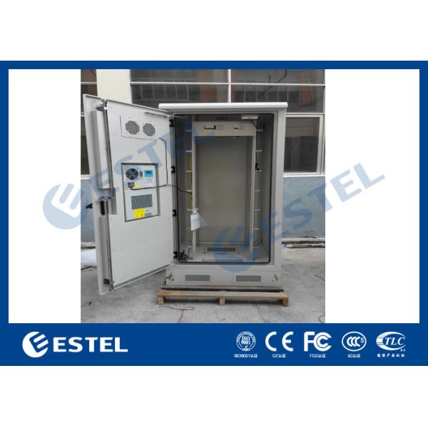 Galvanized Steel Thermostatic Outdoor Telecom Cabinet , Outdoor Electronics