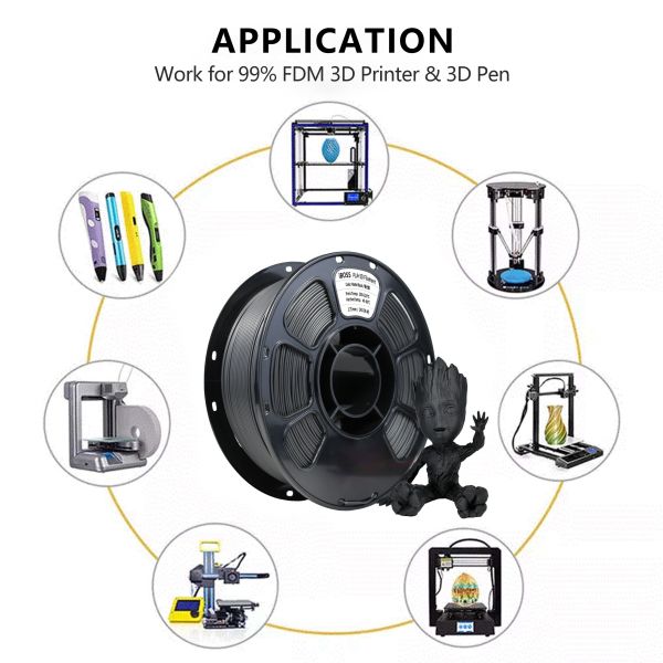 Matte Black PLA Filament 1.75mm For 3d Printing Filament