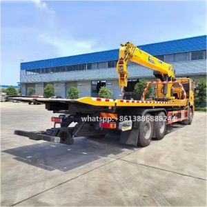 Shacman 16 Tons Wrecker With 14 Tons Crane Blockroad Broken Car With Crane