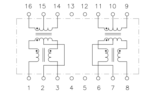 16 Pin LAN Transformer SMD 10/100Base-T TG110-E050N5RL Magnetics