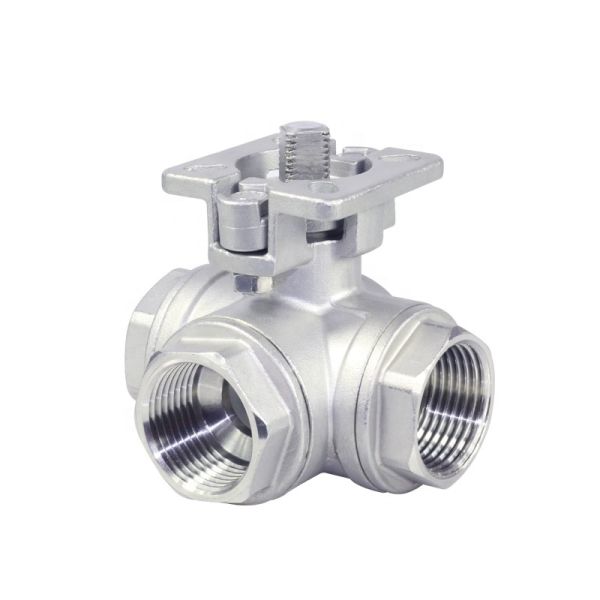 Industrial Three-way High Platform Water Valve with Stainless Steel Female Float Ball