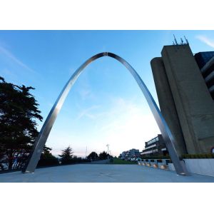 China Contemporary Art Mirror Polished Steel Garden Sculpture Outdoor Square Decor on sale