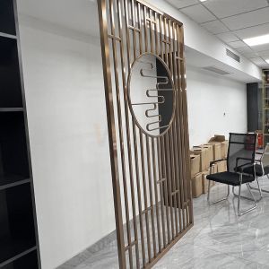 Decorative 1250mm Stainless Steel Screen Partition Laser Cut Hotel Restaurant