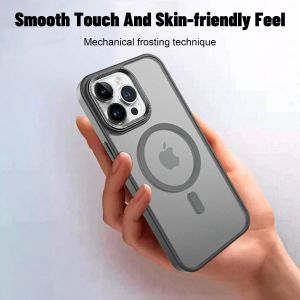 Translucent Matte Magsafe Phone Wallet Shockproof Anti Fingerprint