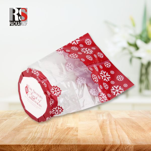 OPP Plastic Side Gusset Flat Bottom Bag Gravure Printing With Heat Seal Handle