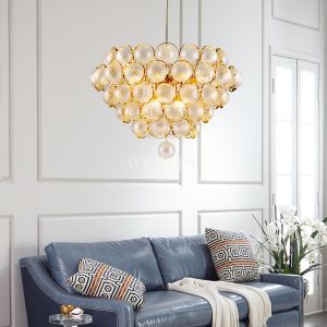 Hollow crystal ball Crystal Bar Raindrop Chandelier Lighting Flush Mount