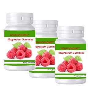 Muscle Relaxation Strawberry Magnesium Gummy Supplement Gluten Free Dairy Free