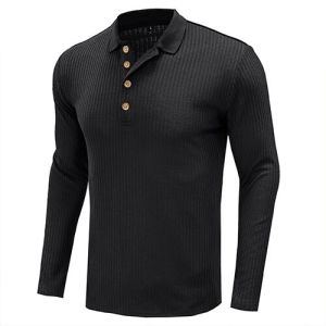 OEM maufactory Autumn And Winter Long Sleeved Solid Color POLO Shirt European