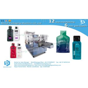 Doypack machine for sauce packing in bag with spout