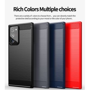 Luxury Shockproof Phone Cases Carbon Fiber TPU Back Cover Anti Slip