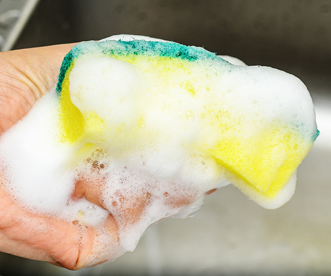 Sponge Rectangle Shape Kitchen Bowl Dish Cleaning Pad Sponge Scrubs